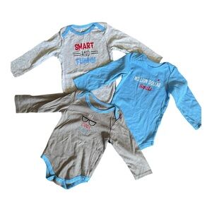 #268, HB set of 3. Baby long sleeve bodysuits, sz 18 mo